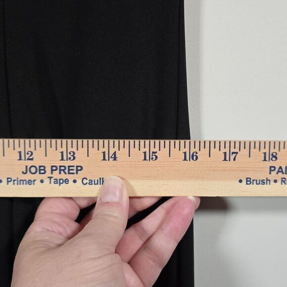 Jessica Howard Mesh Top Midi Dress Size 14 Black Embellished Sleeveless Flawed - Picture 11 of 13